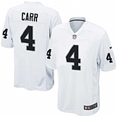 Nike Men & Women & Youth Raiders #4 Derek Carr White Team Color Game Jersey,baseball caps,new era cap wholesale,wholesale hats